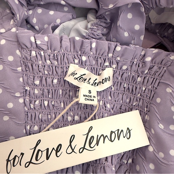 NWT For Love & Lemons - Purple Chelsea Crop Top SIZE SMALL - Picture 9 of 10